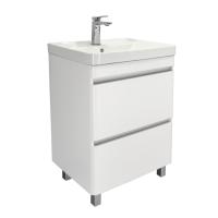 Тумба с раковиной Comforty Валдай 60 см 00-00020673 напольная белая