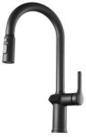 Смеситель для кухни вытяжной ESKO Kitchen K15B LED черный Смеситель для кухни вытяжной ESKO Kitchen K15B LED черный