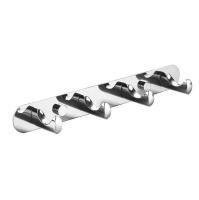 Планка с крючками четверная сплав металлов MILARDO Hooks 004SM40M41 хром Планка с крючками четверная сплав металлов MILARDO Hooks 004SM40M41 хром