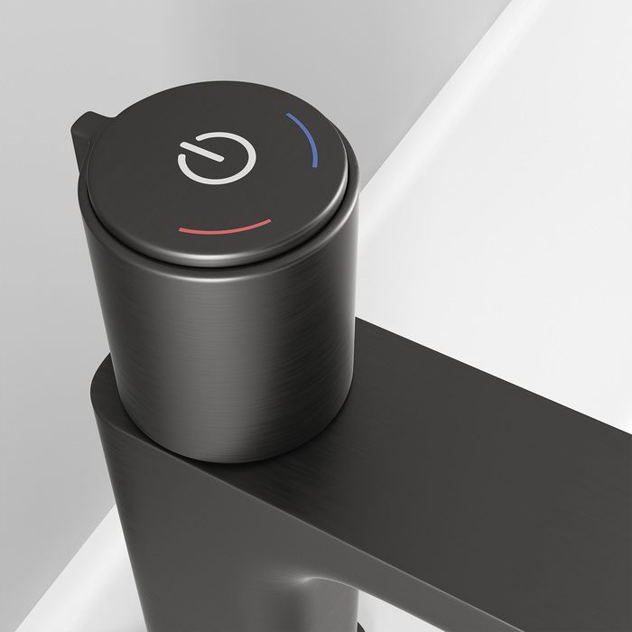 Смеситель для умывальника с инновационным управлением Push Control графит IDDIS Slide SLIGMBTi01 Смеситель для умывальника с инновационным управлением Push Control графит IDDIS Slide SLIGMBTi01