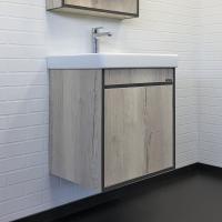 Тумба с раковиной Comforty Вена 55 см 00-00008928 подвесная дуб дымчатый