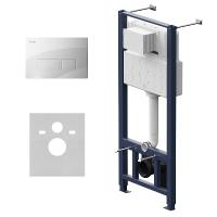 Система инсталляции AM.PM Pro I012704.7001 для унитазов с белой кнопкой смыва и шумоизоляцией