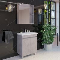 Шкаф зеркальный Comforty Осло 70 см 00-00006164 бетон светлый