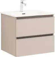 Тумба под раковину Aquanet Вега 60 см 00329583 подвесная бежевая матовая