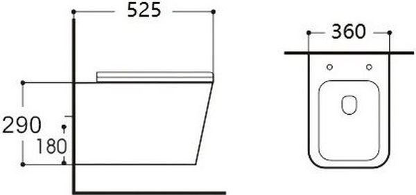 Унитаз подвесной Aquanet Tavr 2.0 W MB безободковый с микролифтом