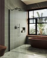 Душевая перегородка в широком профиле 79x195 см MaybahGlass  MGD-695-6ш стекло бесцветное Душевая перегородка в широком профиле 79x195 см MaybahGlass  MGD-695-6ш стекло бесцветное