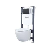 Комплект 3в1 подвесной унитаз инсталляция и клавиша смыва IDDIS Basic BASBQ02i73 Комплект 3в1 подвесной унитаз инсталляция и клавиша смыва IDDIS Basic BASBQ02i73