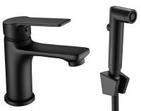 Смеситель с гигиеническим душем ESKO Singapore black SB 27H черный матовый Смеситель с гигиеническим душем ESKO Singapore black SB 27H черный матовый