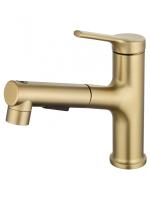 Смеситель для раковины с гигиеническим душем Wonzon & Woghand WW-A40862-BG золото брашированный