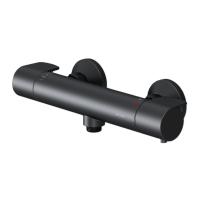 Смеситель для ванны с термостатом Am.Pm X-Joy F85A40022 черный матовый