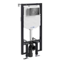 Инсталляция WasserKRAFT Vils 56TLT.010.ME.PB02 для унитаза с черной кнопкой смыва и шумоизоляцией