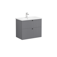 Модуль с круглой раковиной 47х80х67 см VitrA Root Groove 69438 матовый серый Модуль с круглой раковиной 47х80х67 см VitrA Root Groove 69438 матовый серый