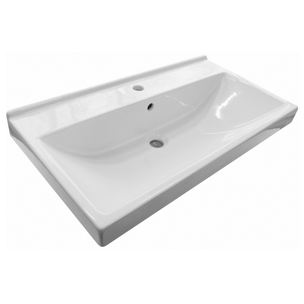 Тумба с раковиной Comforty Никосия 80 см 00-00007621 напольная дуб темный