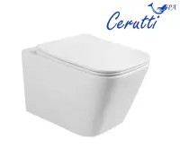 Унитаз Ceruttispa Maiella Aria CT9164 подвесной безободковый с сиденьем микролифт