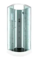 Душевая кабина DTO EM1590NLED+GM профиль хром