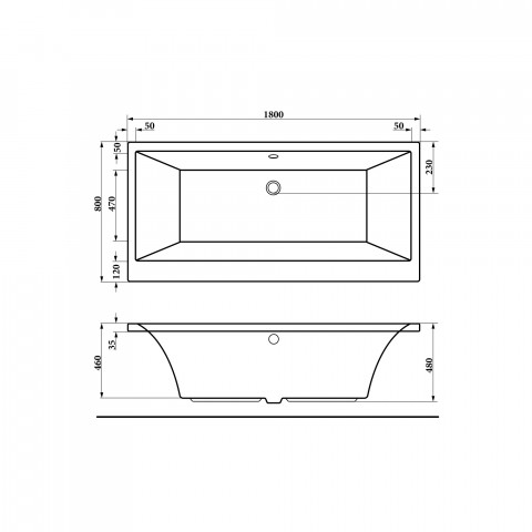 Ванна акриловая Alba Spa Kero 180x80 см ВПР0370000100