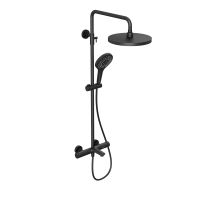 Душевой комплект Abelsberg Perfecta с термостатом SNS61102MB вулканический черный матовый