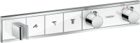Термостатический смеситель Hansgrohe RainSelect 15356400 для душа белый хром Термостатический смеситель Hansgrohe RainSelect 15356400 для душа белый хром