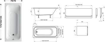 Акриловая прямоугольная ванна Ravak Chrome 170x75 C741000000 Акриловая прямоугольная ванна Ravak Chrome 170x75 C741000000