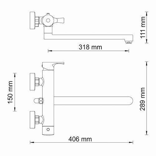 Смеситель для ванны с длинным изливом WasserKRAFT Berkel 4802L Смеситель для ванны с длинным изливом WasserKRAFT Berkel 4802L