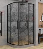 Душевой уголок AvaCan 90x195x90 HB90 профиль черный