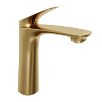 Смеситель для раковины Abelsberg Perfecta INF60101BG королевское золото брашированный