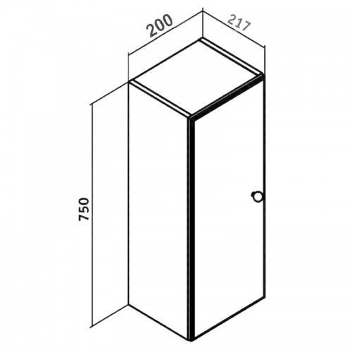 Шкаф Runo Кредо 20 см 00-00001148 R подвесной белый