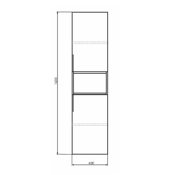 Пенал COMFORTY Штутгарт-40 дуб тёмно-коричневый Пенал COMFORTY Штутгарт-40 дуб тёмно-коричневый