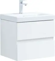 Тумба с раковиной Aquanet Беркли 50 см 00306355 подвесная белая