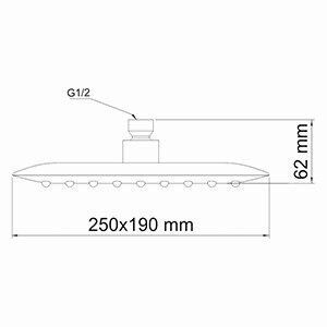Верхняя душевая насадка WasserKRAFT A031 Верхняя душевая насадка WasserKRAFT A031