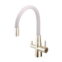 Смеситель для кухни Esko Kitchen CL03GBG бежевый с золотом