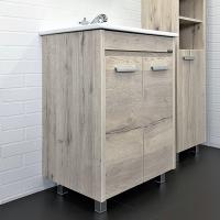 Тумба с раковиной Comforty Марио 60 см 00-00005206 напольная дуб дымчатый