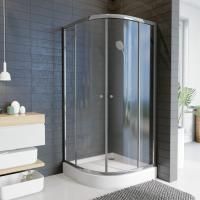 Душевое ограждение полукруглое Koller Pool NF10 100х100x185 профиль хром стекло матовое Душевое ограждение полукруглое Koller Pool NF10 100х100x185 профиль хром стекло матовое