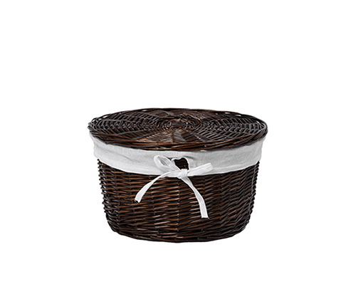 Плетеная корзина с крышкой 28х28х11 WasserKRAFT Donau WB-530-M