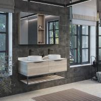 Тумба с раковиной Comforty Порто 120 см 00-00008910 подвесная дуб дымчатый