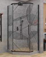 Душевой уголок AvaCan 90x195x90 PB90 профиль черный