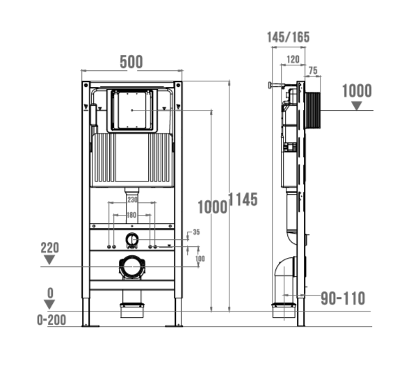 Инсталляция Wonzon & Woghand WW-TI743A-H для унитазов