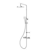 Смеситель термостатический для душа со стойкой и тропической лейкой Milardo Ideal Spa ILSSBTHM89 хром Смеситель термостатический для душа со стойкой и тропической лейкой Milardo Ideal Spa ILSSBTHM89 хром