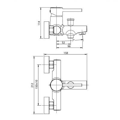 Смеситель для ванны и душа Koller Pool ORION OR0100 Смеситель для ванны и душа Koller Pool ORION OR0100
