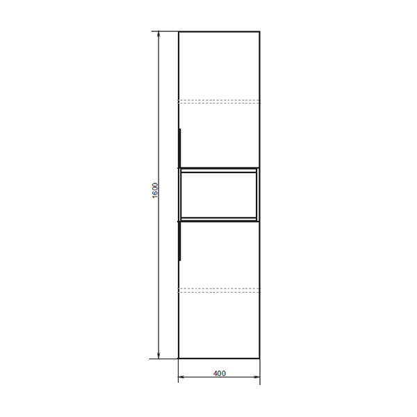 Пенал Comforty Франкфурт 40x160 см 00-00006505 подвесной бетон светлый