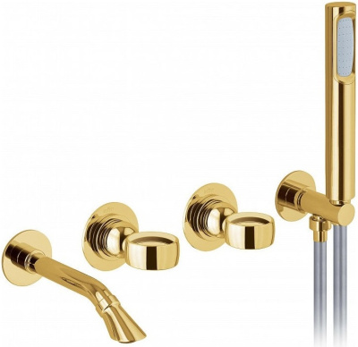 Смеситель для ванны Webert Opera OA860312010 золото глянцевый