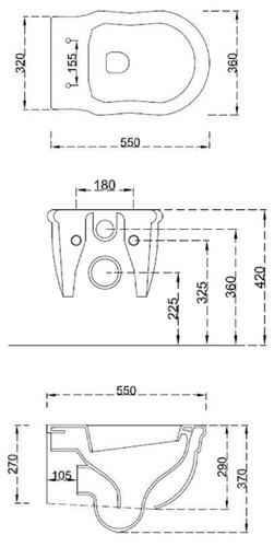 Унитаз Caprіgo Boheme DW10 подвесной
