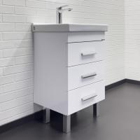 Тумба с раковиной Comforty Никосия 50 см 00-00018023 напольная белая