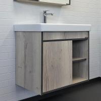 Тумба с раковиной Comforty Вена 70 см 00-00008929 подвесная дуб дымчатый
