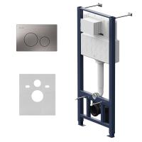 Система инсталляции AM.PM Pro I012704.9031 для унитазов с хромированной кнопкой смыва и шумоизоляцией