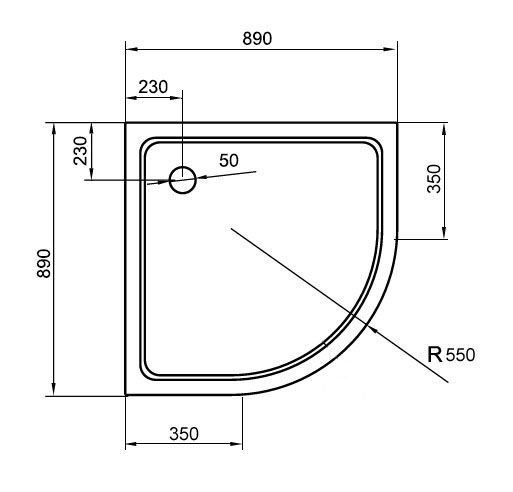 Душевой уголок 90x90 Niagara NG-001 с поддоном Душевой уголок 90x90 Niagara NG-001 с поддоном