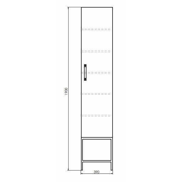 Пенал COMFORTY Бредфорд-40 дуб темный Пенал COMFORTY Бредфорд-40 дуб темный