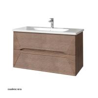 Тумба с раковиной Caprigo Modo Terza 100 см 35615-RF15 подвесная темное дерево