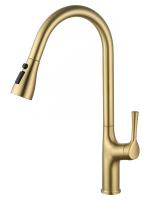 Смеситель для кухонной мойки Wonzon & Woghand WW-AE54123-BG золото брашированный