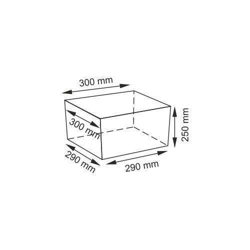 Плетеная корзина 30х30х25 WasserKRAFT Lopau WB-320-M
